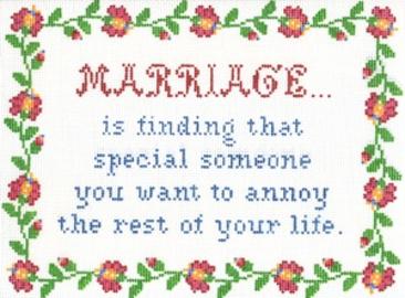 click here to view larger image of Marriage Is (hand painted canvases)