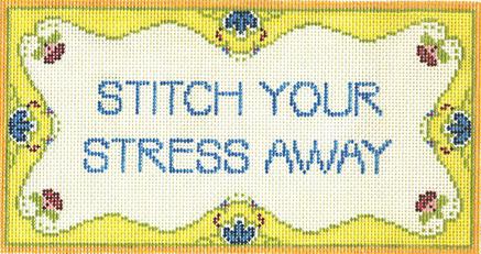 click here to view larger image of Stitch Your Stress (hand painted canvases)