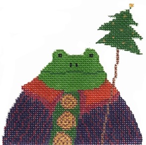 click here to view larger image of Frog Ornament (hand painted canvases)