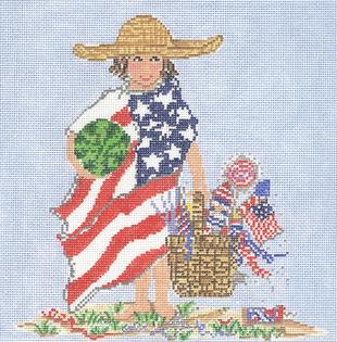 click here to view larger image of America Girl (hand painted canvases)