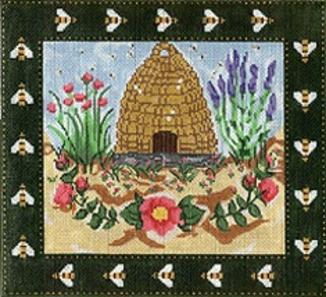 click here to view larger image of Border Bee Skep (hand painted canvases)