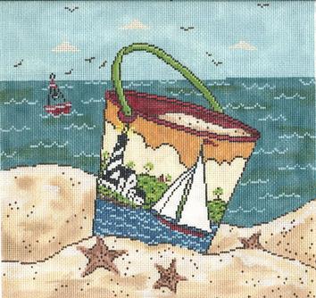 click here to view larger image of Sailing By The Sea (hand painted canvases)