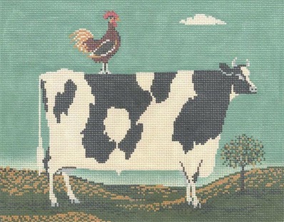 click here to view larger image of Cock and Bull (hand painted canvases)