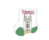 click here to view larger image of Rhodes College, Memphis Mini Sock (hand painted canvases)