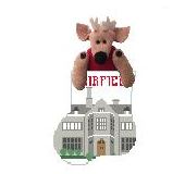 click here to view larger image of Fairfield University With Stag Mini Sock (hand painted canvases)