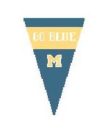 click here to view larger image of U Of Michigan Pennant (hand painted canvases)