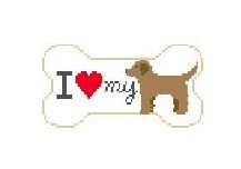 click here to view larger image of I Love My Golden (hand painted canvases)