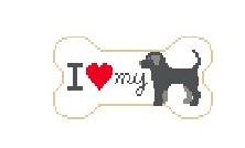 click here to view larger image of I Love My Black Lab (hand painted canvases)