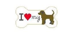 click here to view larger image of I Love My Chocolate Lab (hand painted canvases)