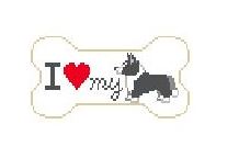 click here to view larger image of I Love My Corgi (hand painted canvases)