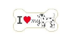 click here to view larger image of I Love My Dalmation (hand painted canvases)