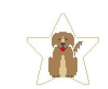 click here to view larger image of Golden Retriever Star (hand painted canvases)