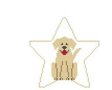 click here to view larger image of Yellow Lab Star (hand painted canvases)