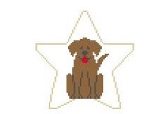 click here to view larger image of Chocolate Lab Star (hand painted canvases)