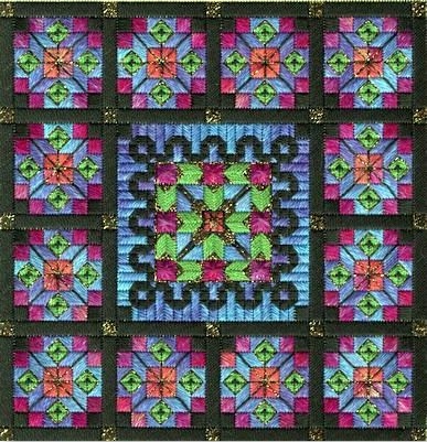 click here to view larger image of Stained Glass Quilt (counted canvas work)