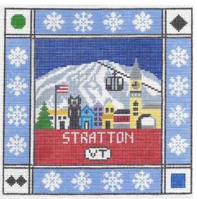 click here to view larger image of Stratton Mountain Square (hand painted canvases)