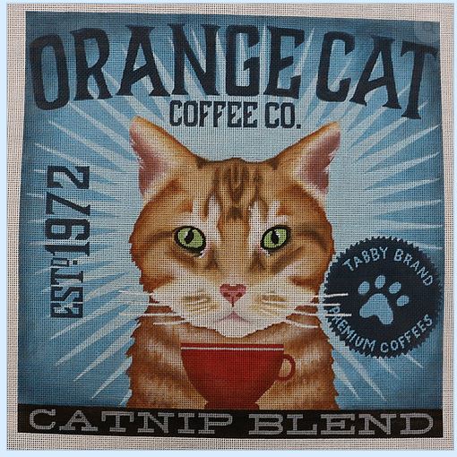 click here to view larger image of Orange Cat (Catnip Blend) (hand painted canvases)