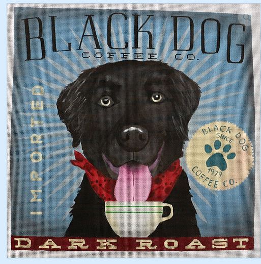 click here to view larger image of Black Dog (Dark Roast) (hand painted canvases)