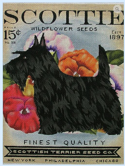 click here to view larger image of Scottie Widflower Seeds (hand painted canvases)