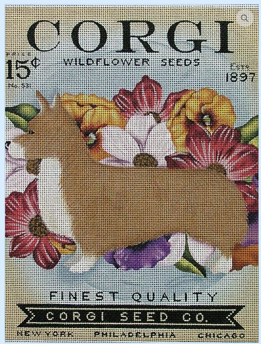 click here to view larger image of Corgi Widflower Seeds (hand painted canvases)