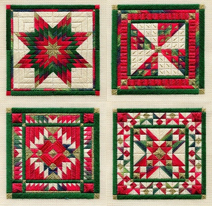 click here to view larger image of Holiday Ornaments - Series 1 (counted canvas work)