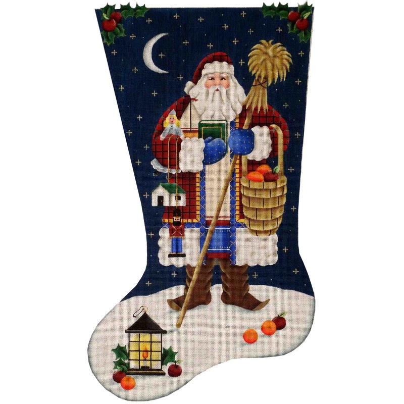 click here to view larger image of Swedish Santa Stocking - 18ct (hand painted canvases)