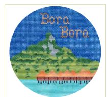 click here to view larger image of Bora Bora Ornament (hand painted canvases)