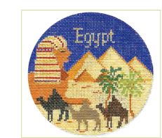 click here to view larger image of Egypt Ornament (hand painted canvases)
