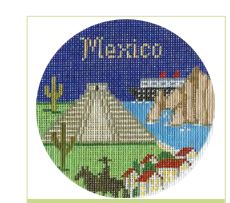 click here to view larger image of Mexico Ornament (hand painted canvases)