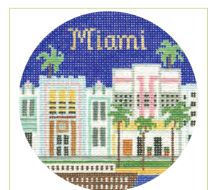 click here to view larger image of Miami Ornament (hand painted canvases)