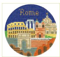 click here to view larger image of Rome Ornament (hand painted canvases)