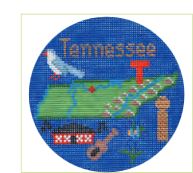 click here to view larger image of Tennessee Ornament (hand painted canvases)