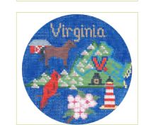 click here to view larger image of Virginia Ornament (hand painted canvases)