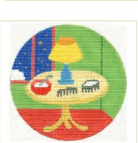 click here to view larger image of Goodnight Moon Comb and Brush Ornament (hand painted canvases)