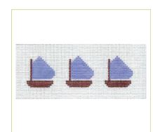 click here to view larger image of Lilac Sailboats Jewelry Box Insert (hand painted canvases)