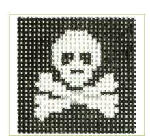 click here to view larger image of Jolly Roger Mini (hand painted canvases)