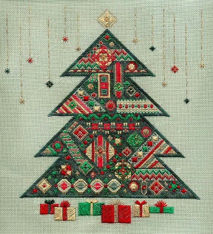 click here to view larger image of Christmas Tree 2004 (Includes Embellishments) (counted canvas work)