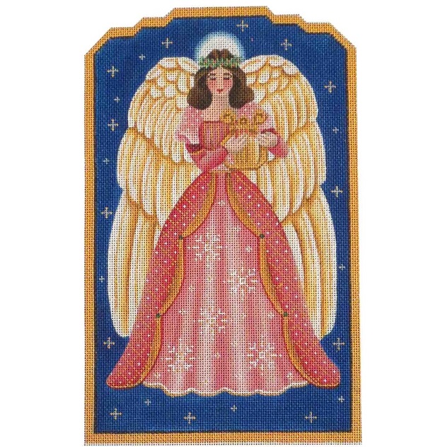click here to view larger image of Mauve Angel (hand painted canvases)