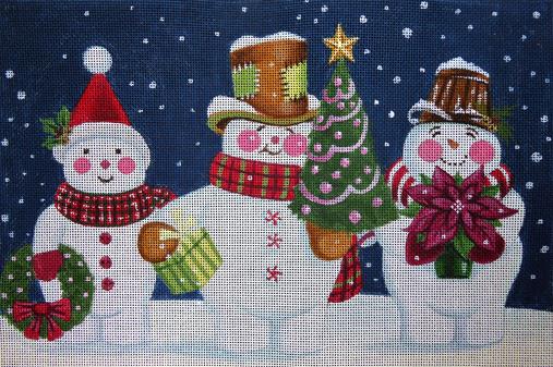 click here to view larger image of Snow Happy Trio (hand painted canvases)
