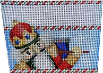 click here to view larger image of Nutcracker Drummer Stocking Cuff (hand painted canvases)