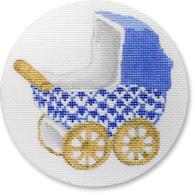 click here to view larger image of Baby Carriage - Blue (hand painted canvases)