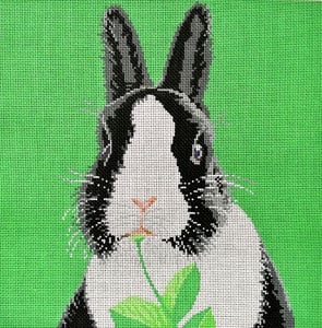 click here to view larger image of Bunny Black and White (hand painted canvases)
