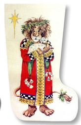 click here to view larger image of King Lion Stocking (hand painted canvases)