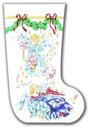 click here to view larger image of Angels Stocking (hand painted canvases)