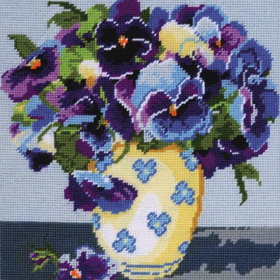 click here to view larger image of Pansies Needlepoint (needlepoint kits)