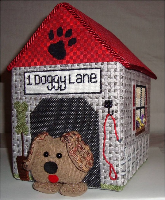 click here to view larger image of In The Doghouse (hand painted canvases)