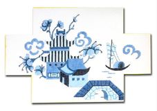 click here to view larger image of Chinoiserie Doorstop (hand painted canvases)