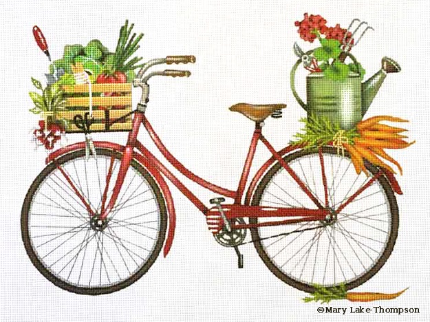 click here to view larger image of Garden Bicycle (hand painted canvases)