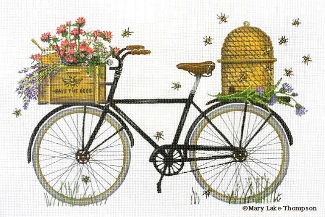 click here to view larger image of Bee Bicycle (hand painted canvases)