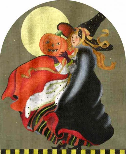 click here to view larger image of Vintage Witch (hand painted canvases)